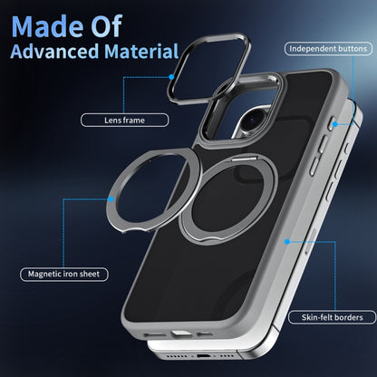 For iPhone 14 Pro Skin Feel Frosted MagSafe Magnetic Holder Phone Case(Dark Grey) - iPhone 14 Pro Cases by buy2fix | Online Shopping UK | buy2fix