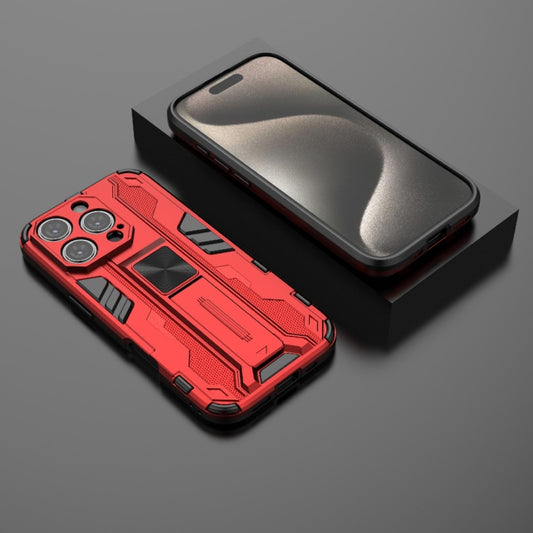For iPhone 16 Pro Supersonic PC + TPU Holder Phone Case(Red) by buy2fix