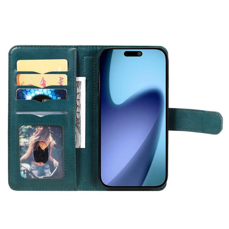 For iPhone Air Multi-Function Wallet 10 Card Slots Leather Phone Case(Dark Green) - iPhone Air Cases by buy2fix | Online Shopping UK | buy2fix