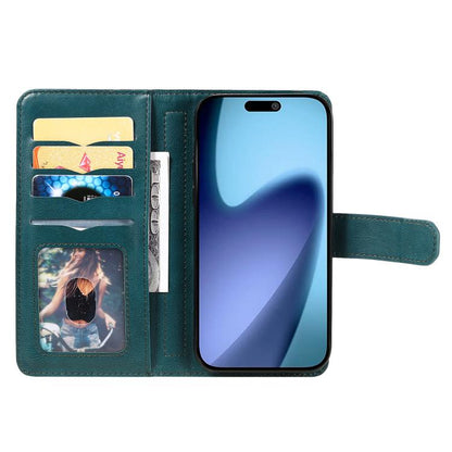For iPhone Air Multi-Function Wallet 10 Card Slots Leather Phone Case(Dark Green) - iPhone Air Cases by buy2fix | Online Shopping UK | buy2fix
