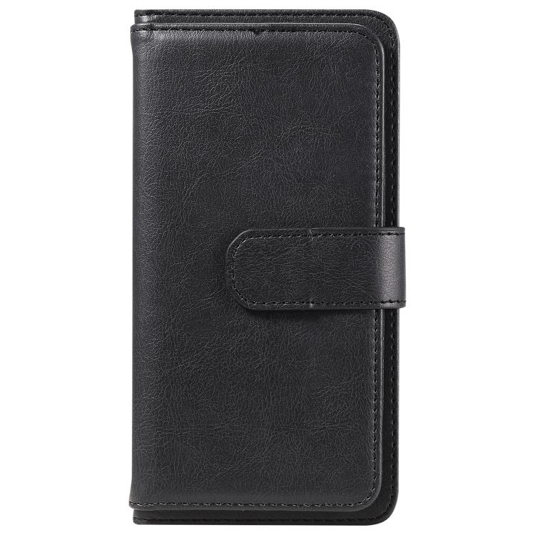 For iPhone Air Multi-Function Wallet 10 Card Slots Leather Phone Case(Black) - iPhone Air Cases by buy2fix | Online Shopping UK | buy2fix