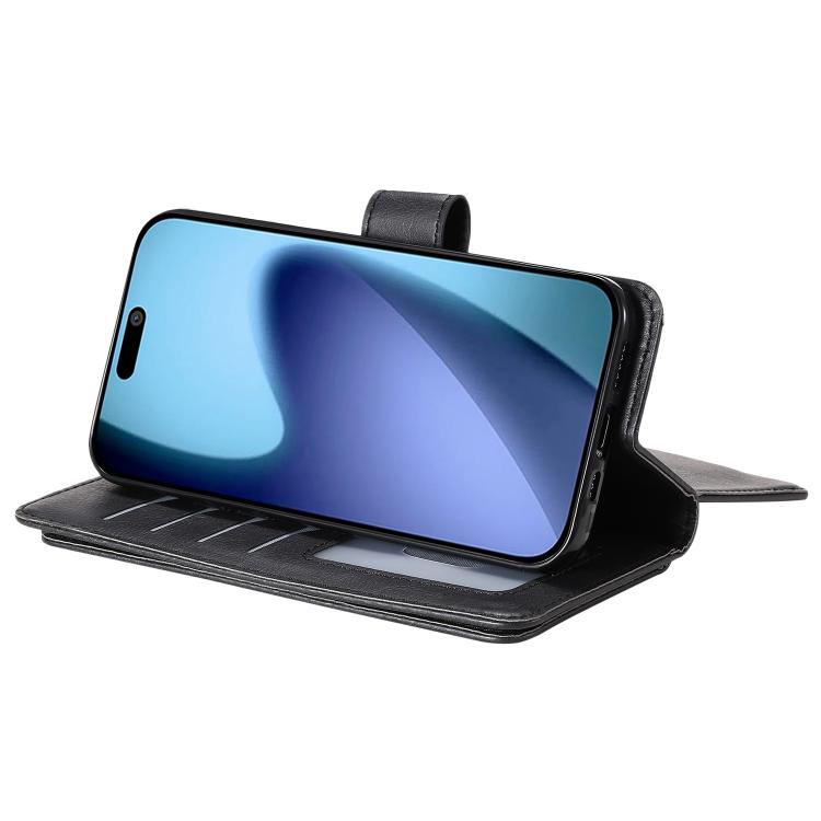 For iPhone Air Multi-Function Wallet 10 Card Slots Leather Phone Case(Black) - iPhone Air Cases by buy2fix | Online Shopping UK | buy2fix
