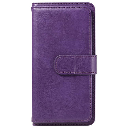 For iPhone Air Multi-Function Wallet 10 Card Slots Leather Phone Case(Violet) - iPhone Air Cases by buy2fix | Online Shopping UK | buy2fix