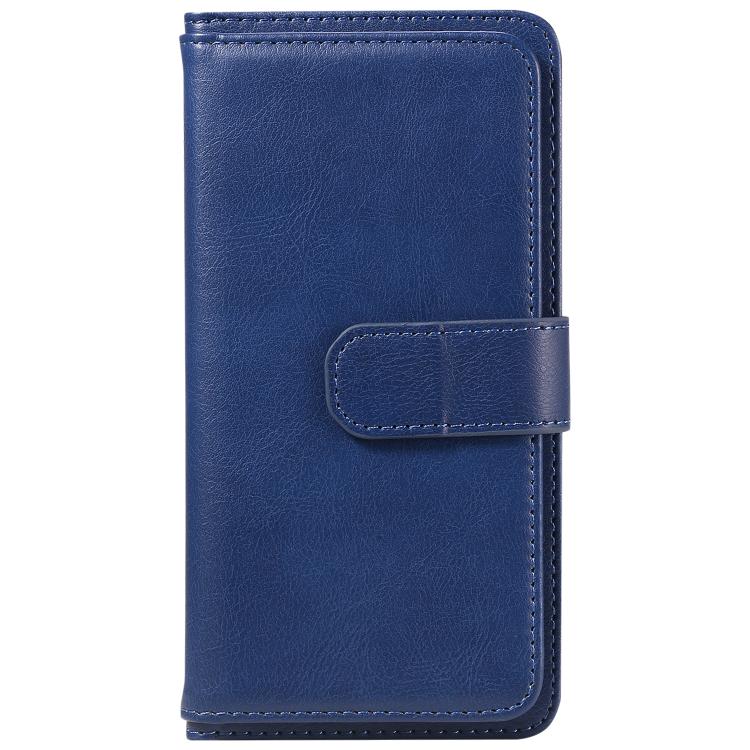 For iPhone Air Multi-Function Wallet 10 Card Slots Leather Phone Case(Dark Blue) - iPhone Air Cases by buy2fix | Online Shopping UK | buy2fix