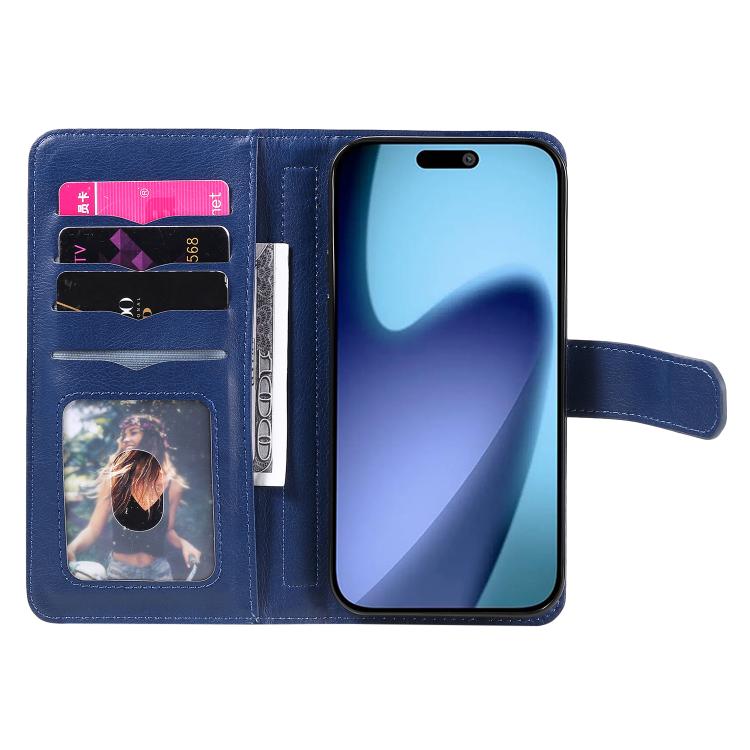 For iPhone Air Multi-Function Wallet 10 Card Slots Leather Phone Case(Dark Blue) - iPhone Air Cases by buy2fix | Online Shopping UK | buy2fix