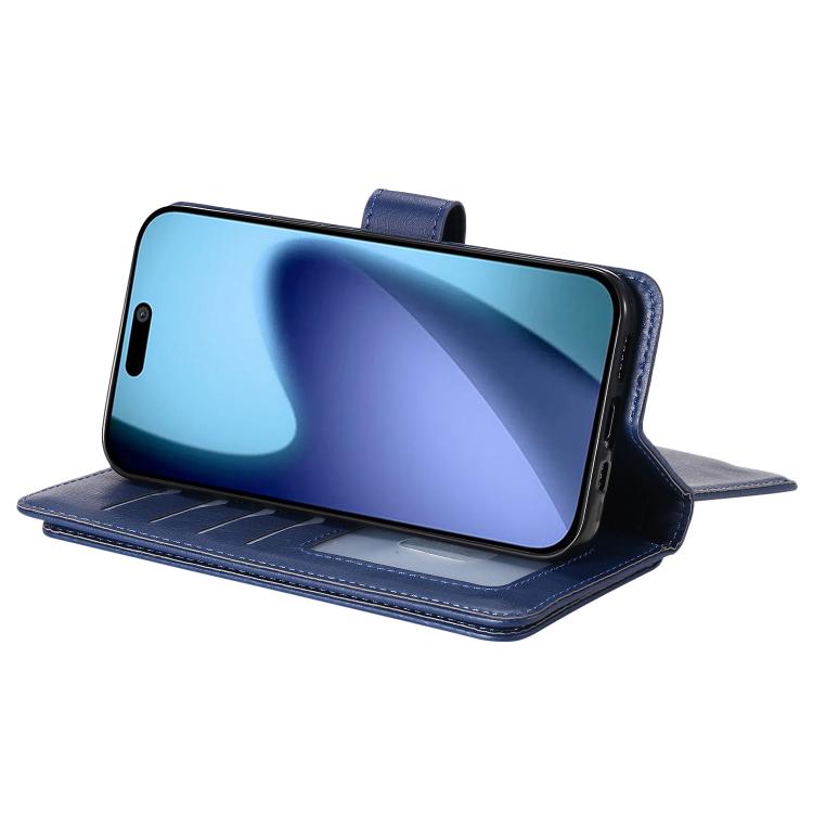 For iPhone Air Multi-Function Wallet 10 Card Slots Leather Phone Case(Dark Blue) - iPhone Air Cases by buy2fix | Online Shopping UK | buy2fix