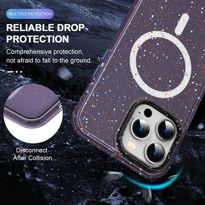 For iPhone 12 Colorful Ink-splash Magsafe PC Hybrid TPU Phone Case(Purple) by buy2fix