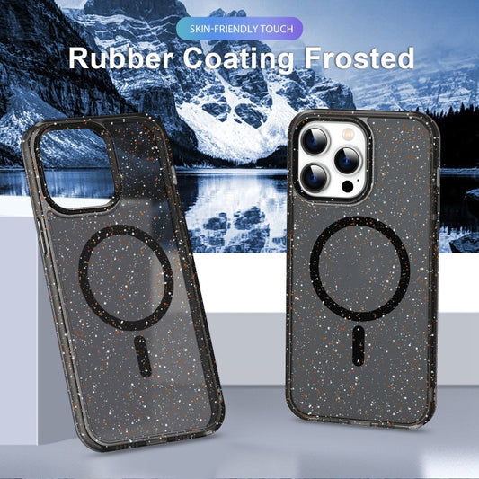 For iPhone 11 Colorful Ink-splash Magsafe PC Hybrid TPU Phone Case(Black) by buy2fix