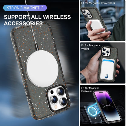 For iPhone 11 Colorful Ink-splash Magsafe PC Hybrid TPU Phone Case(Black) by buy2fix