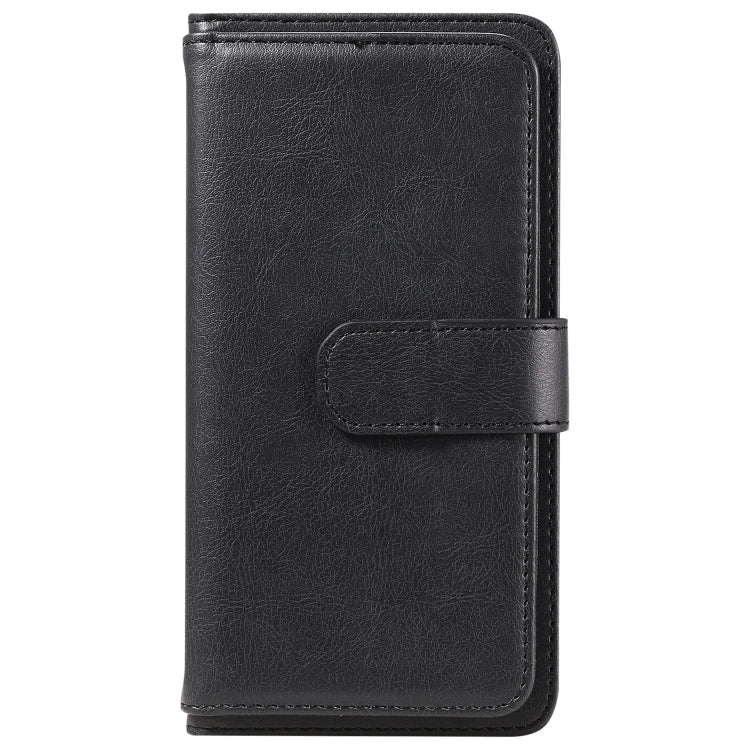 For Samsung Galaxy S25 Ultra 5G Multi-Function Wallet 10 Card Slots Leather Phone Case(Black) by buy2fix