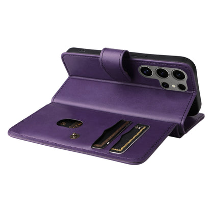 For Samsung Galaxy S25 Ultra 5G Multi-Function Wallet 10 Card Slots Leather Phone Case(Violet) by buy2fix