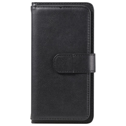 For Samsung Galaxy S25+ / S24+ 5G Multi-Function Wallet 10 Card Slots Leather Phone Case(Black) by buy2fix