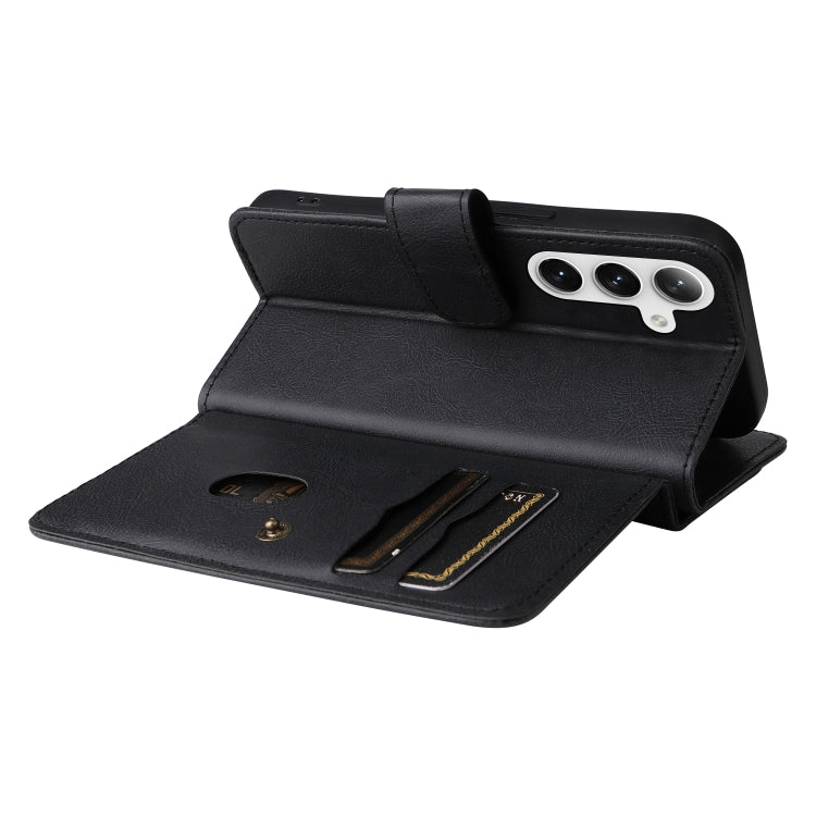 For Samsung Galaxy S25+ / S24+ 5G Multi-Function Wallet 10 Card Slots Leather Phone Case(Black) by buy2fix