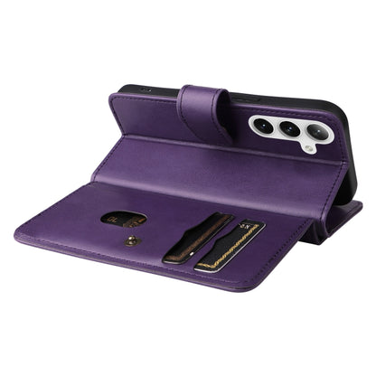 For Samsung Galaxy S25+ / S24+ 5G Multi-Function Wallet 10 Card Slots Leather Phone Case(Violet) by buy2fix