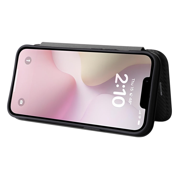 For iPhone SE 2024 Carbon Fiber Texture Flip Leather Phone Case(Black) - More iPhone Cases by buy2fix | Online Shopping UK | buy2fix