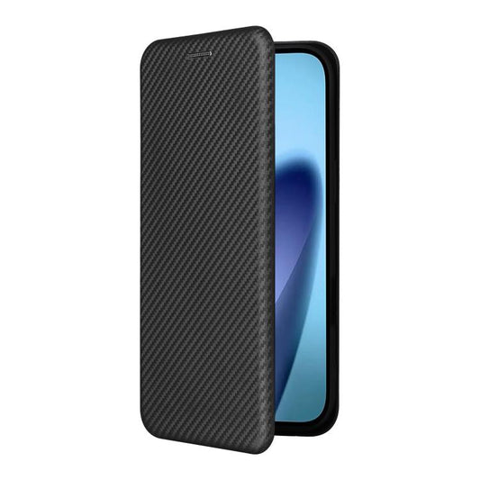 For iPhone Air Carbon Fiber Texture Flip Leather Phone Case(Black) - iPhone Air Cases by buy2fix | Online Shopping UK | buy2fix