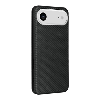 For iPhone Air Carbon Fiber Texture Flip Leather Phone Case(Black) - iPhone Air Cases by buy2fix | Online Shopping UK | buy2fix