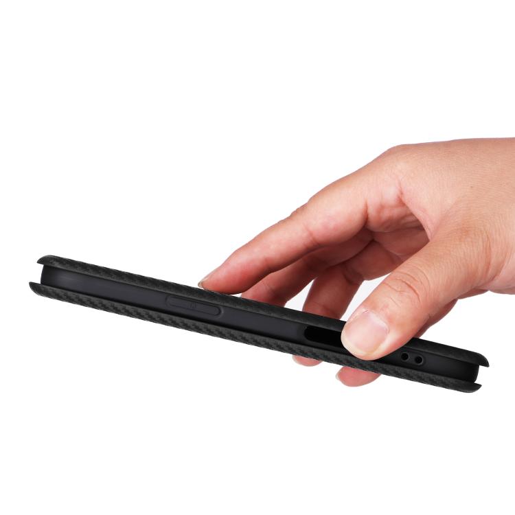 For iPhone Air Carbon Fiber Texture Flip Leather Phone Case(Black) - iPhone Air Cases by buy2fix | Online Shopping UK | buy2fix