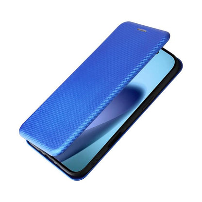 For iPhone Air Carbon Fiber Texture Flip Leather Phone Case(Blue) - iPhone Air Cases by buy2fix | Online Shopping UK | buy2fix