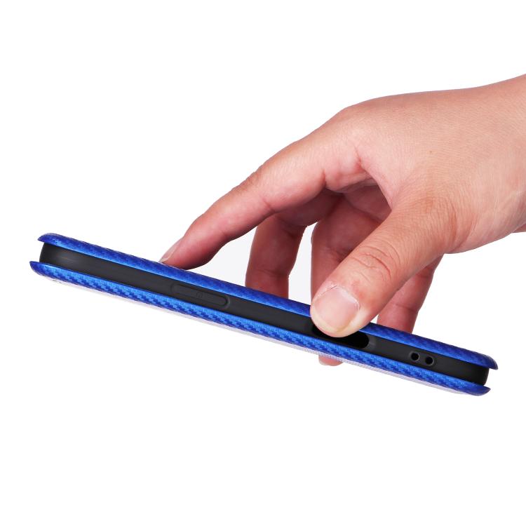 For iPhone Air Carbon Fiber Texture Flip Leather Phone Case(Blue) - iPhone Air Cases by buy2fix | Online Shopping UK | buy2fix