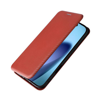 For iPhone Air Carbon Fiber Texture Flip Leather Phone Case(Brown) - iPhone Air Cases by buy2fix | Online Shopping UK | buy2fix