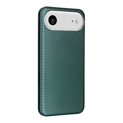 For iPhone Air Carbon Fiber Texture Flip Leather Phone Case(Green) - iPhone Air Cases by buy2fix | Online Shopping UK | buy2fix