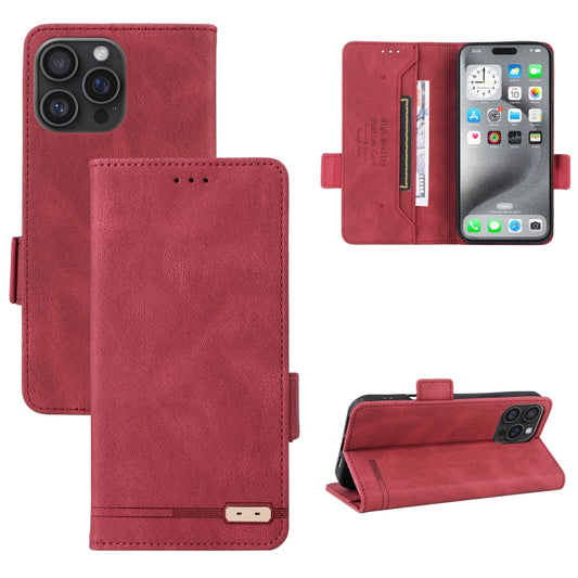 For iPhone 16 Pro Magnetic Clasp Leather Phone Case(Red) by buy2fix
