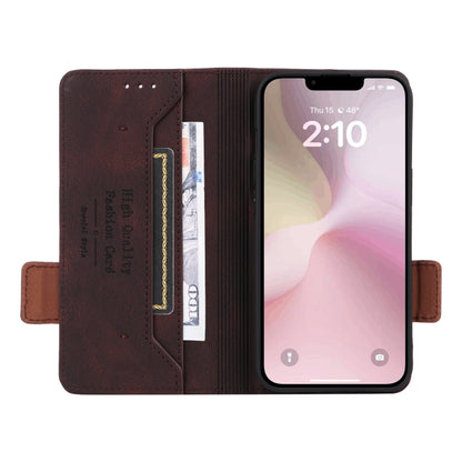 For iPhone SE 2024 Magnetic Clasp Leather Phone Case(Brown) - iPhone 16e Cases by buy2fix | Online Shopping UK | buy2fix