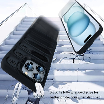 For iPhone 16 Pro Invisible Holder Cooling Phone Case(Transparent) by buy2fix