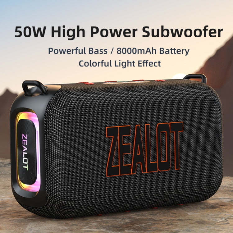 Zealot S85 50W Outdoor Waterproof Portable Bluetooth Speaker(Blue) - Waterproof Speaker by ZEALOT | Online Shopping UK | buy2fix