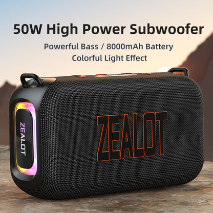 Zealot S85 50W Outdoor Waterproof Portable Bluetooth Speaker(Blue) - Waterproof Speaker by ZEALOT | Online Shopping UK | buy2fix