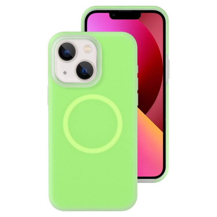 For iPhone 13 Jelly Liquid Silicone MagSafe Magnetic Phone Case(Green) by buy2fix