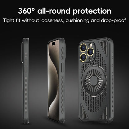 For iPhone 13 Pro Max Hollow Cooling MagSafe Shockproof Phone Case(Yellow) by buy2fix