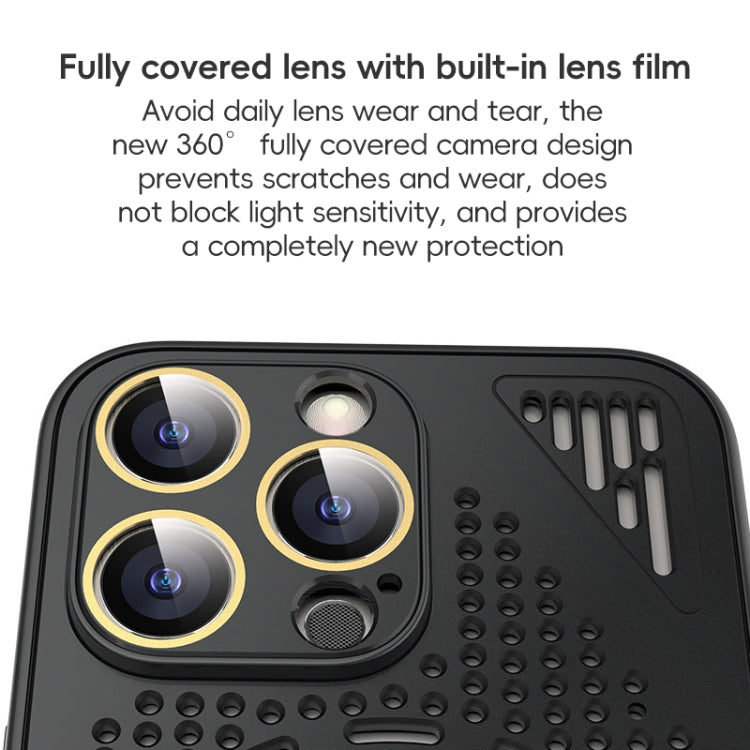 For iPhone 13 Pro Hollow Cooling MagSafe Shockproof Phone Case(Cyan) by buy2fix