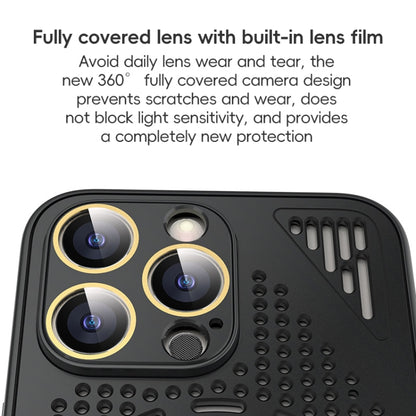 For iPhone 12 Pro Hollow Cooling MagSafe Shockproof Phone Case(Yellow) by buy2fix