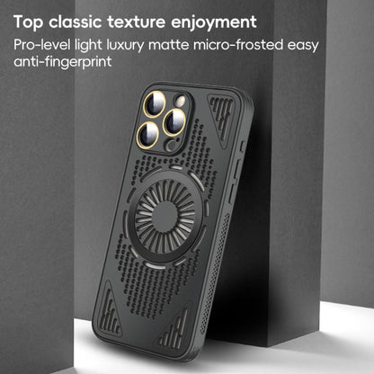 For iPhone 12 Pro Hollow Cooling MagSafe Shockproof Phone Case(Yellow) by buy2fix