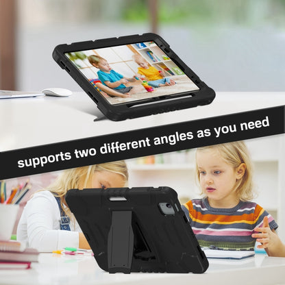 For iPad Air 11 2025 / 2024 3-Layer Silicone Hybrid PC Tablet Case(Black) - iPad Air 11 2025 / 2024 Cases by buy2fix | Online Shopping UK | buy2fix