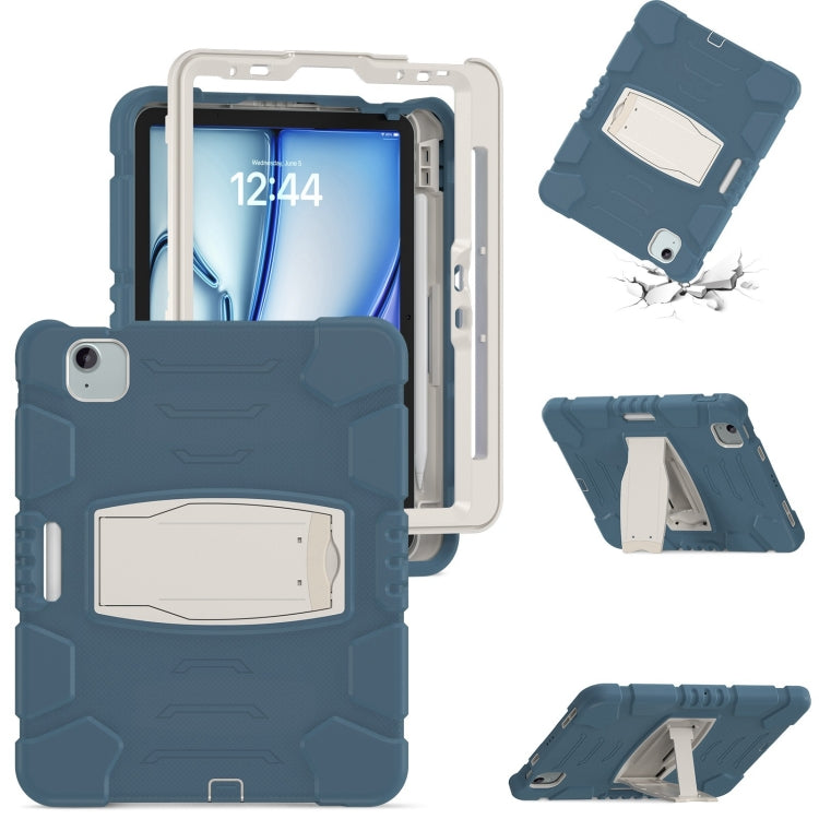 For iPad Air 11 2025 / 2024 3-Layer Silicone Hybrid PC Tablet Case(Cornflower Blue) - iPad Air 11 2025 / 2024 Cases by buy2fix | Online Shopping UK | buy2fix