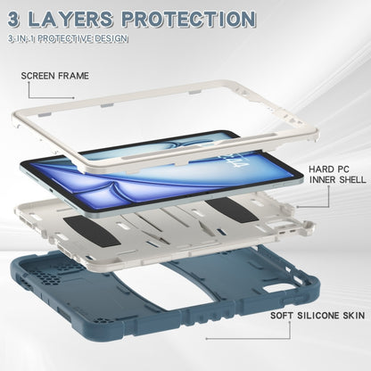 For iPad Air 11 2025 / 2024 3-Layer Silicone Hybrid PC Tablet Case(Cornflower Blue) - iPad Air 11 2025 / 2024 Cases by buy2fix | Online Shopping UK | buy2fix