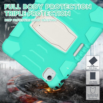 For iPad Air 11 2025 / 2024 3-Layer Silicone Hybrid PC Tablet Case(Mint Green) - iPad Air 11 2025 / 2024 Cases by buy2fix | Online Shopping UK | buy2fix