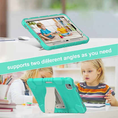 For iPad Air 11 2025 / 2024 3-Layer Silicone Hybrid PC Tablet Case(Mint Green) - iPad Air 11 2025 / 2024 Cases by buy2fix | Online Shopping UK | buy2fix