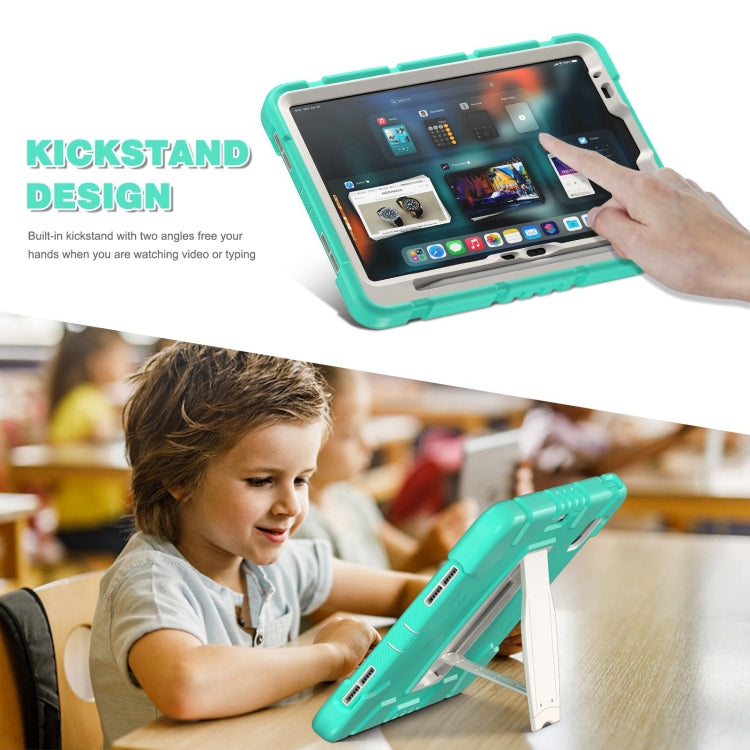 For iPad Air 11 2025 / 2024 3-Layer Silicone Hybrid PC Tablet Case(Mint Green) - iPad Air 11 2025 / 2024 Cases by buy2fix | Online Shopping UK | buy2fix