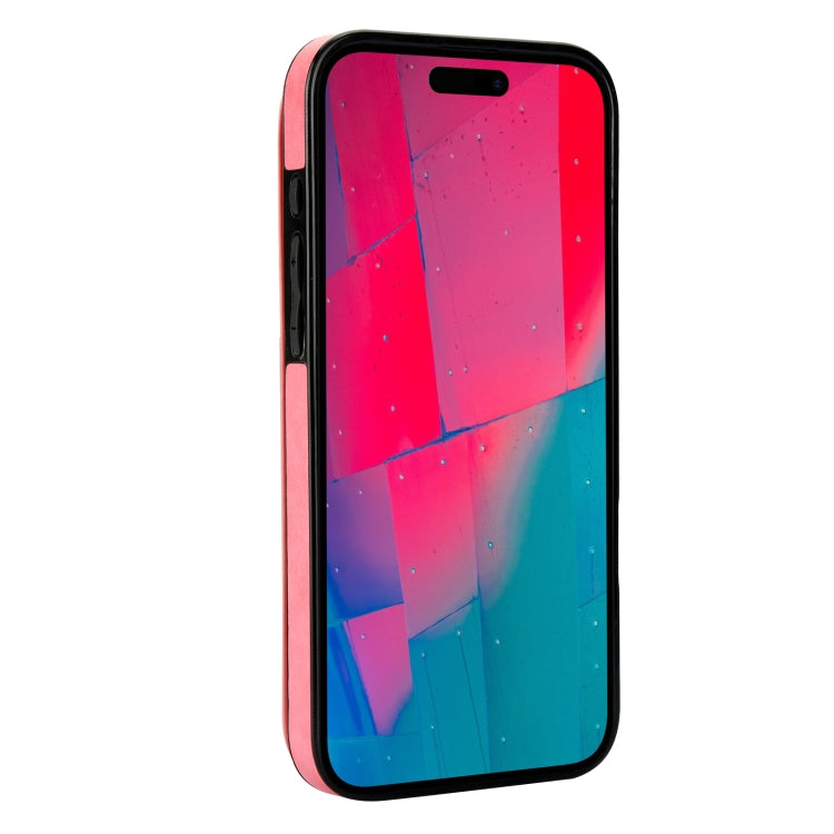 For iPhone 16 Pro Max Double Buckle Butterfly Embossing PU Phone Case(Pink) by buy2fix