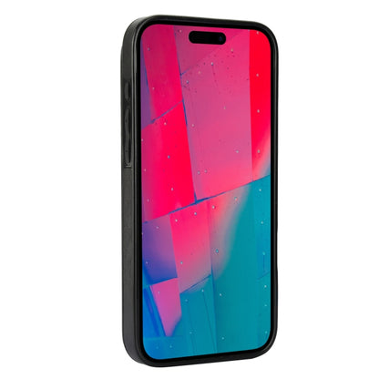 For iPhone 16 Pro Max Double Buckle Butterfly Embossing PU Phone Case(Black) by buy2fix