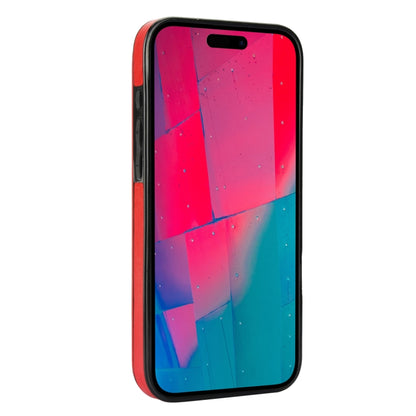 For iPhone 16 Pro Max Double Buckle Butterfly Embossing PU Phone Case(Red) by buy2fix