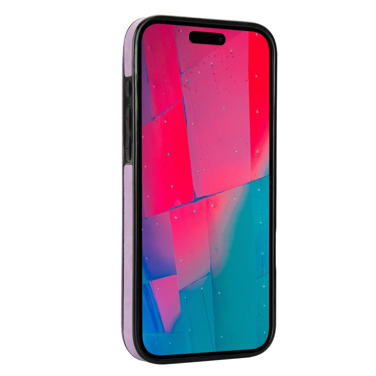 For iPhone 16 Pro Max Double Buckle Butterfly Embossing PU Phone Case(Purple) by buy2fix