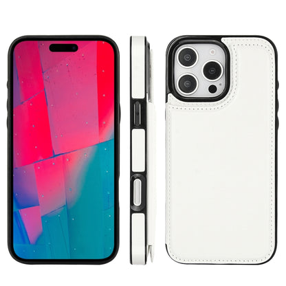 For iPhone 16 Pro Max Double Buckle Crazy Horse Texture PU Phone Case(Pink) by buy2fix