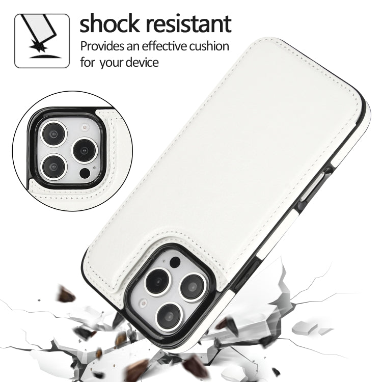 For iPhone 16 Pro Max Double Buckle Crazy Horse Texture PU Phone Case(Pink) by buy2fix