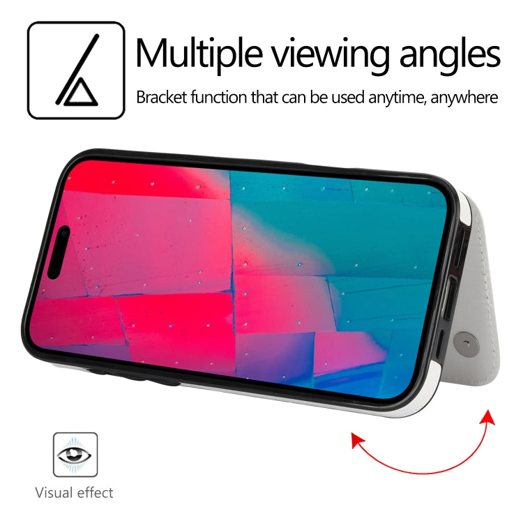 For iPhone 16 Pro Max Double Buckle Crazy Horse Texture PU Phone Case(Pink) by buy2fix