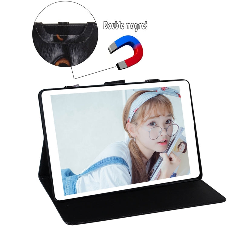 For Samsung Galaxy Tab S7 T870 (2020) 3D Colored Drawing Horizontal Flip Leather Case with Holder & Card Slot & Wallet & Handle(Half Face Cat) - Other Galaxy Tab PC by buy2fix | Online Shopping UK | buy2fix